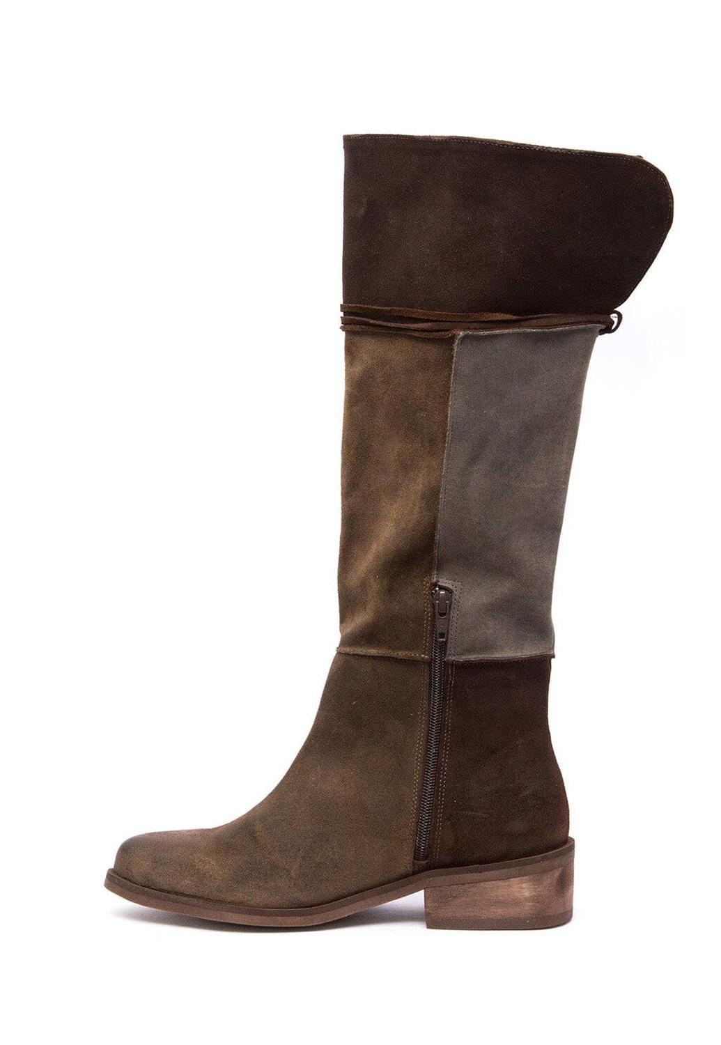 Bota Mujer De Cuero Jade Café C4-3
