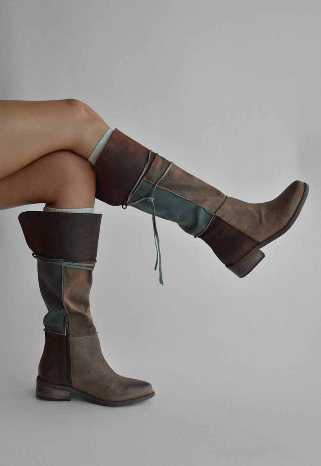 Bota Mujer De Cuero Jade Café C4-5