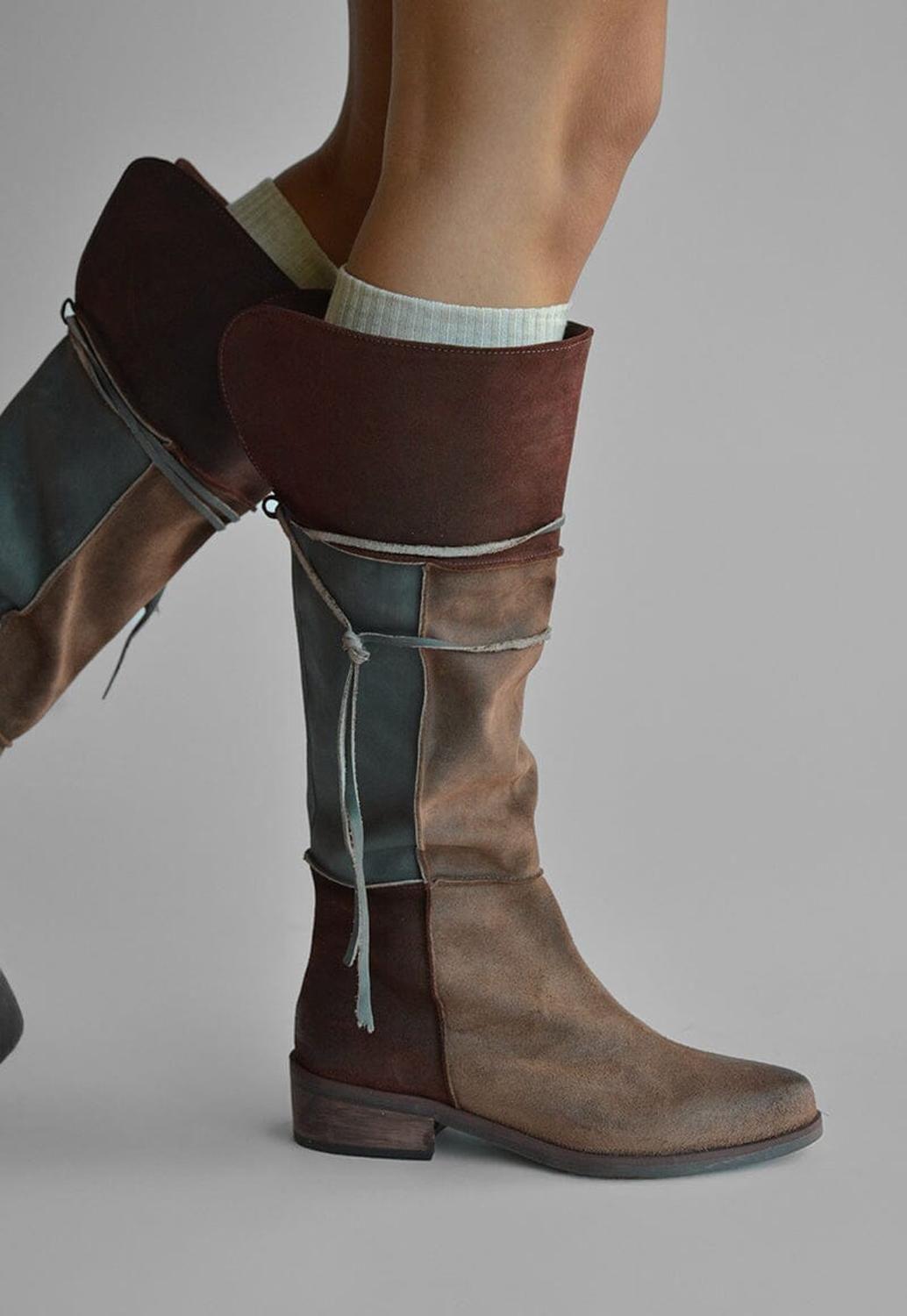 Bota Mujer De Cuero Jade Café C4-1