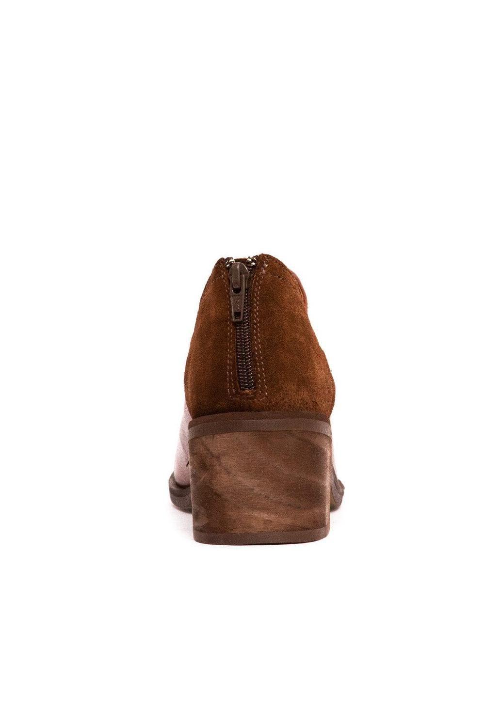 Botin Mujer De Cuero Vinago Café C33-4