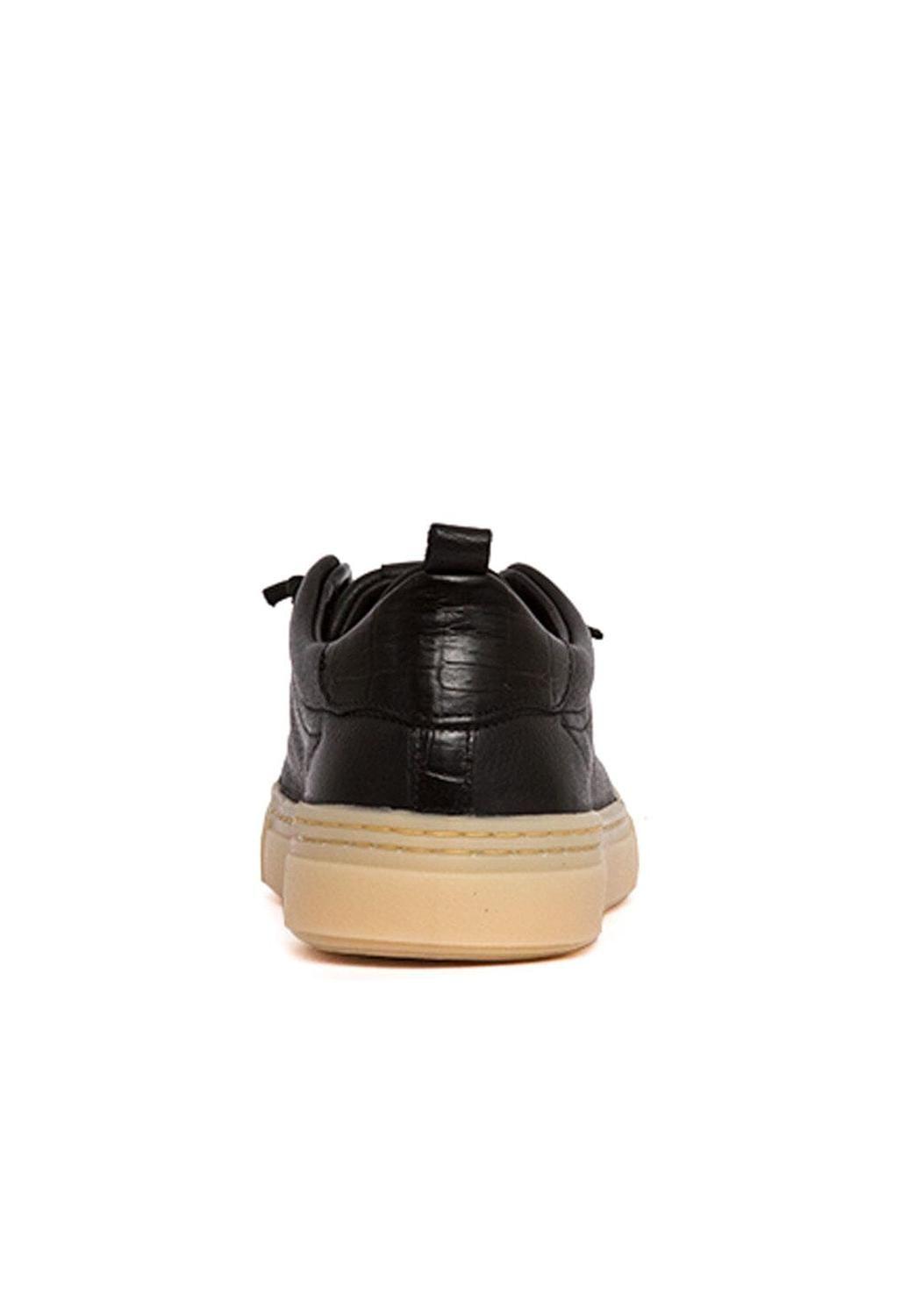 Zapatilla Mujer De Cuero Violeta Negro C2-4