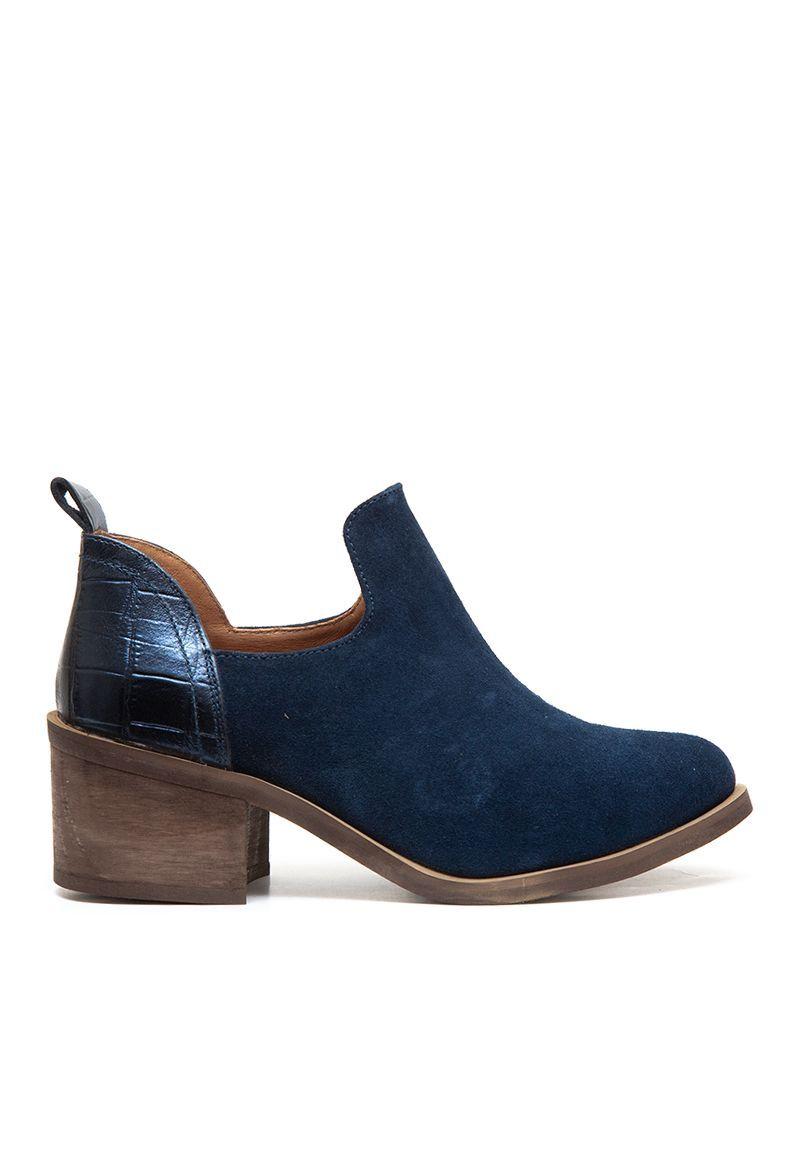 Botin De Cuero Petra C3 Azul Giani Dafirenze-0