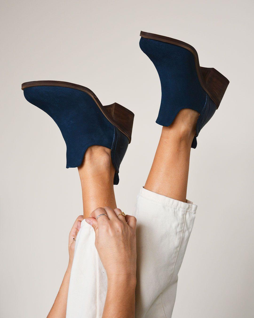 Botin De Cuero Petra C3 Azul Giani Dafirenze-1