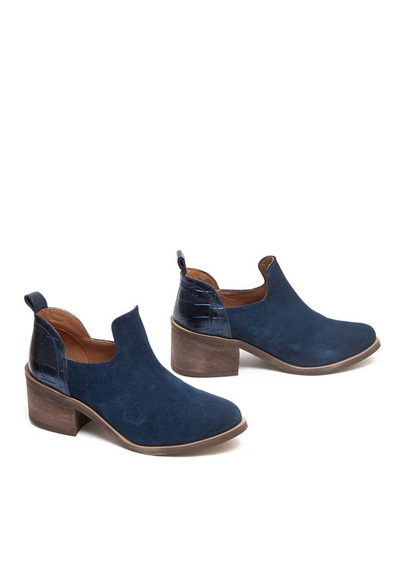 Botin De Cuero Petra C3 Azul Giani Dafirenze-2