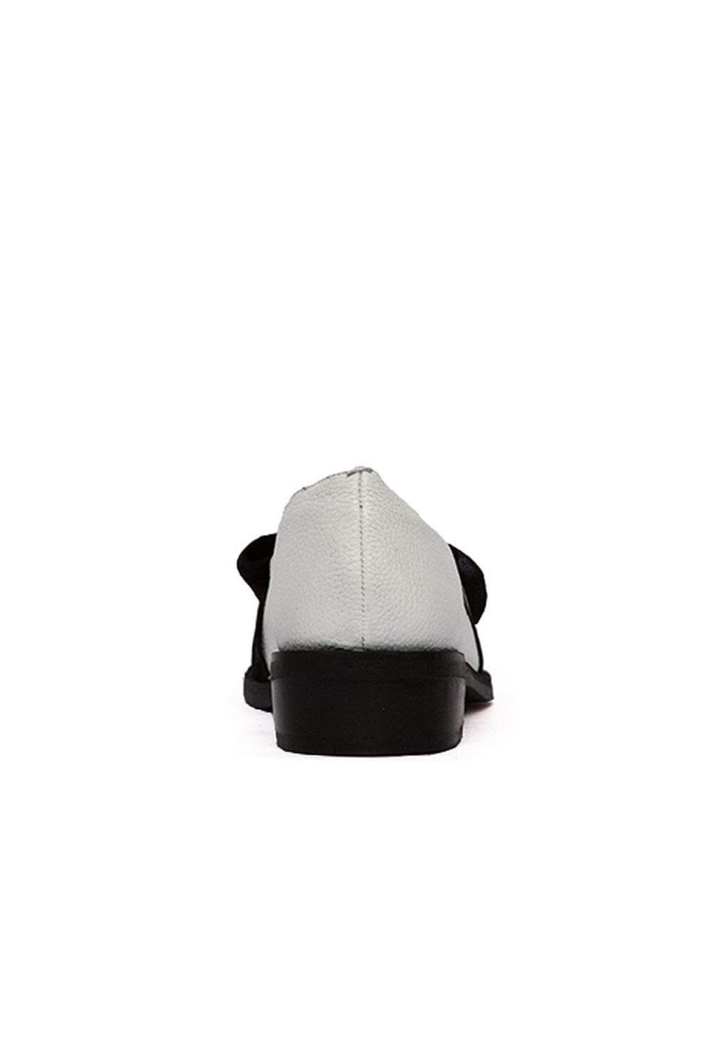 Zapato Barbie De Cuero Betsy Negro Blanco C1-4