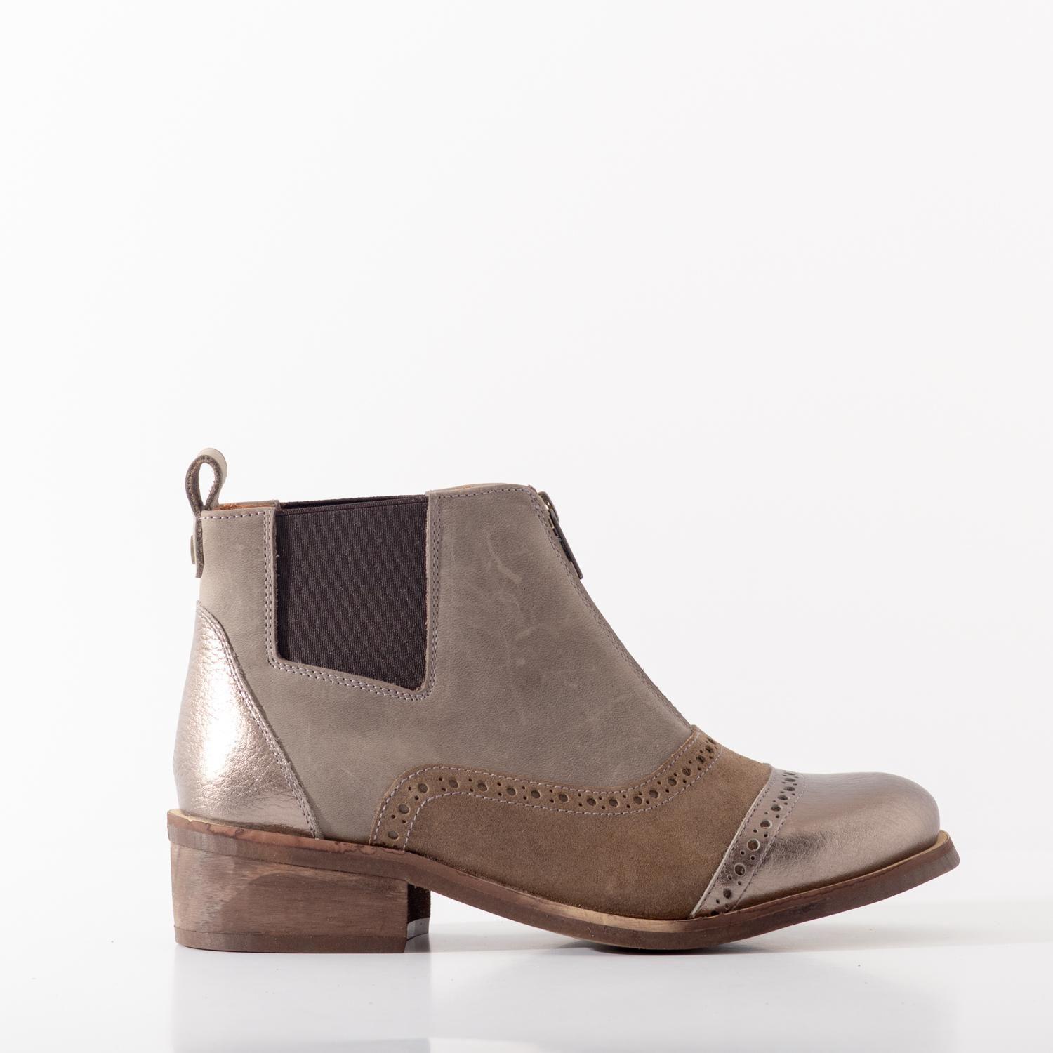 Botin Mujer / Diana Taupe Metalico-0