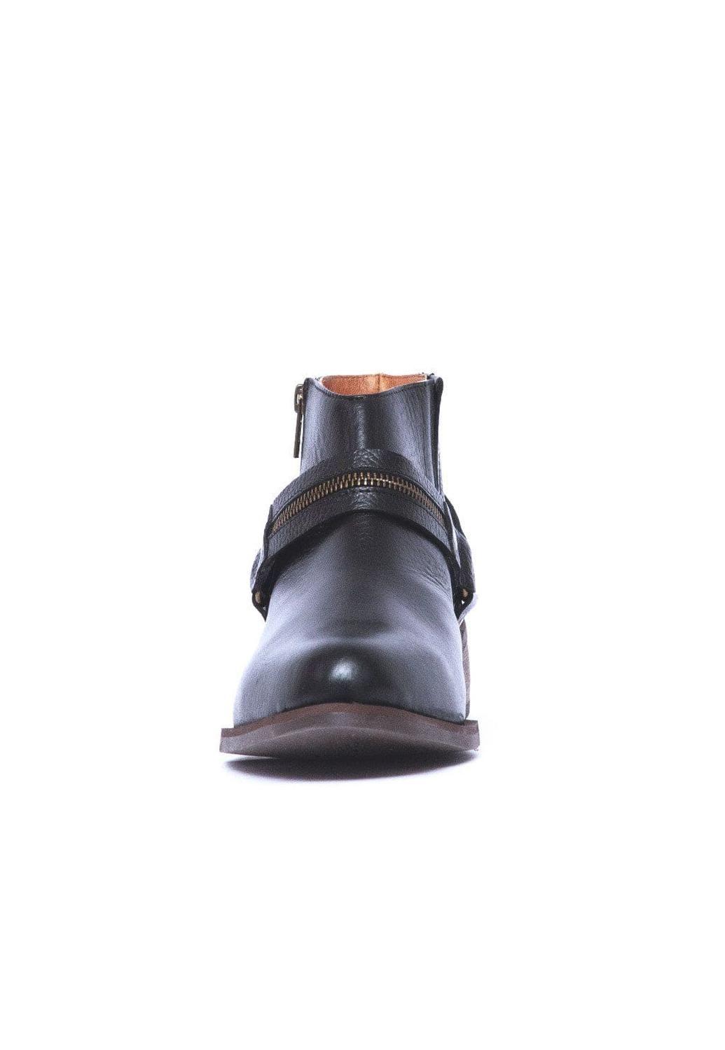 Botin Mujer De Cuero Margot Negro C8-2