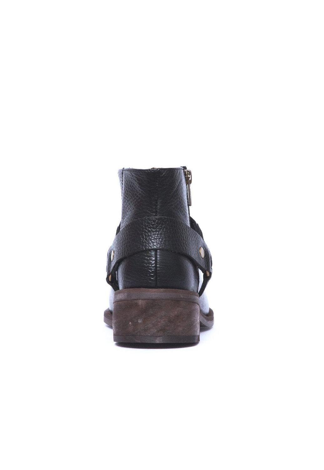 Botin Mujer De Cuero Margot Negro C8-4