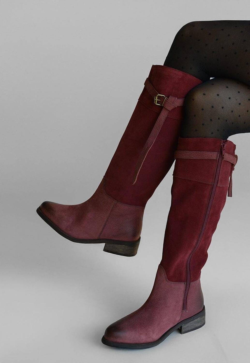 Bota Mujer De Cuero Sonia Burdeo C6-6
