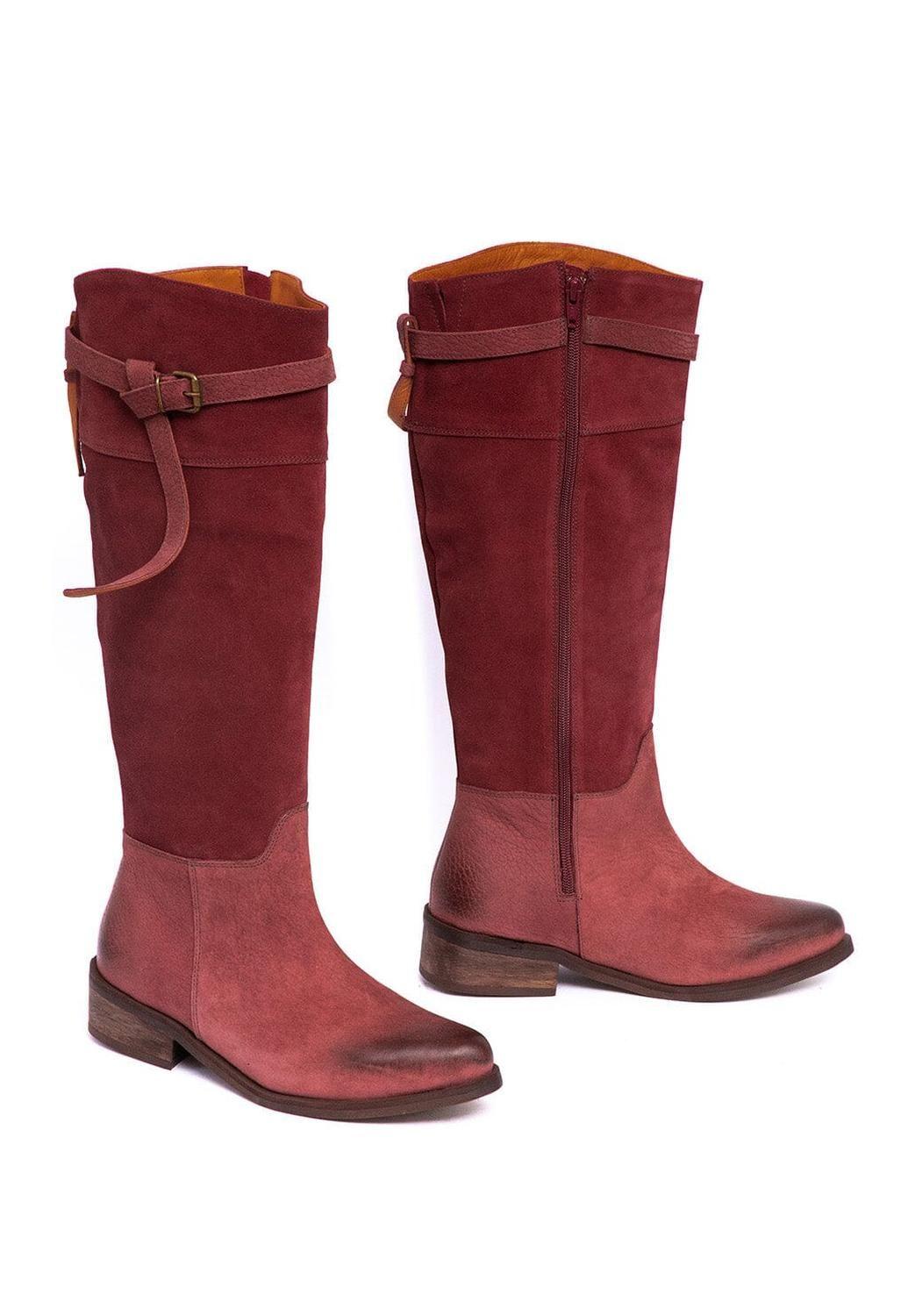 Bota Mujer De Cuero Sonia Burdeo C6-4