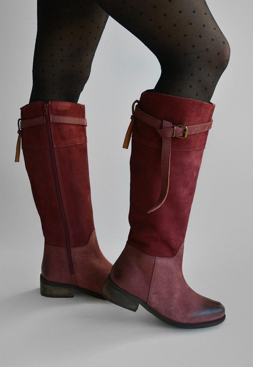 Bota Mujer De Cuero Sonia Burdeo C6-5