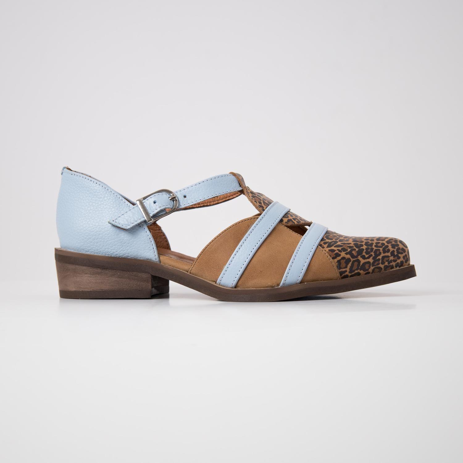Zapato Mujer / Radal Leopardo Celeste-0