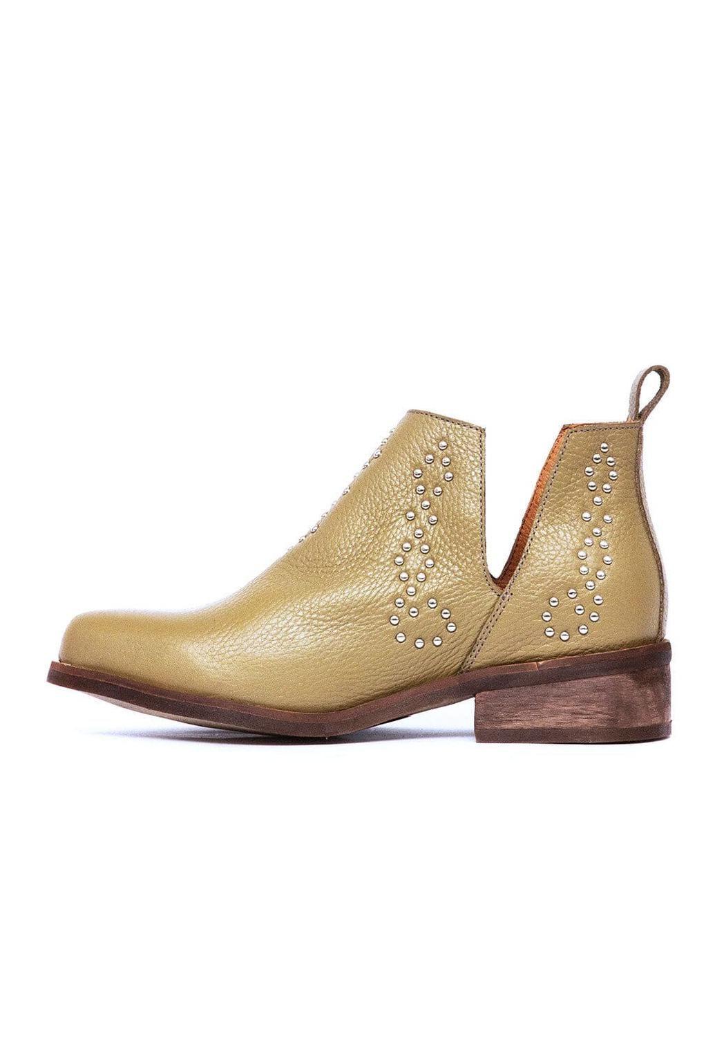 Botin Mujer De Cuero Emilia Verde C8-3