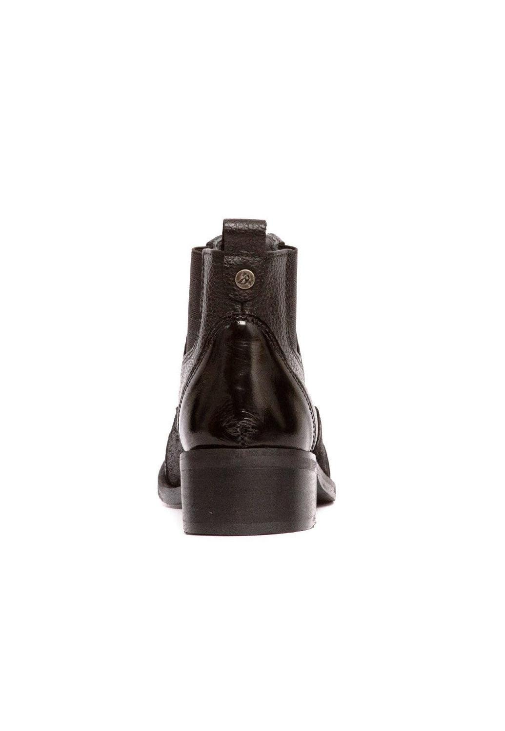 Botin Mujer De Cuero Diana Negro C1-4
