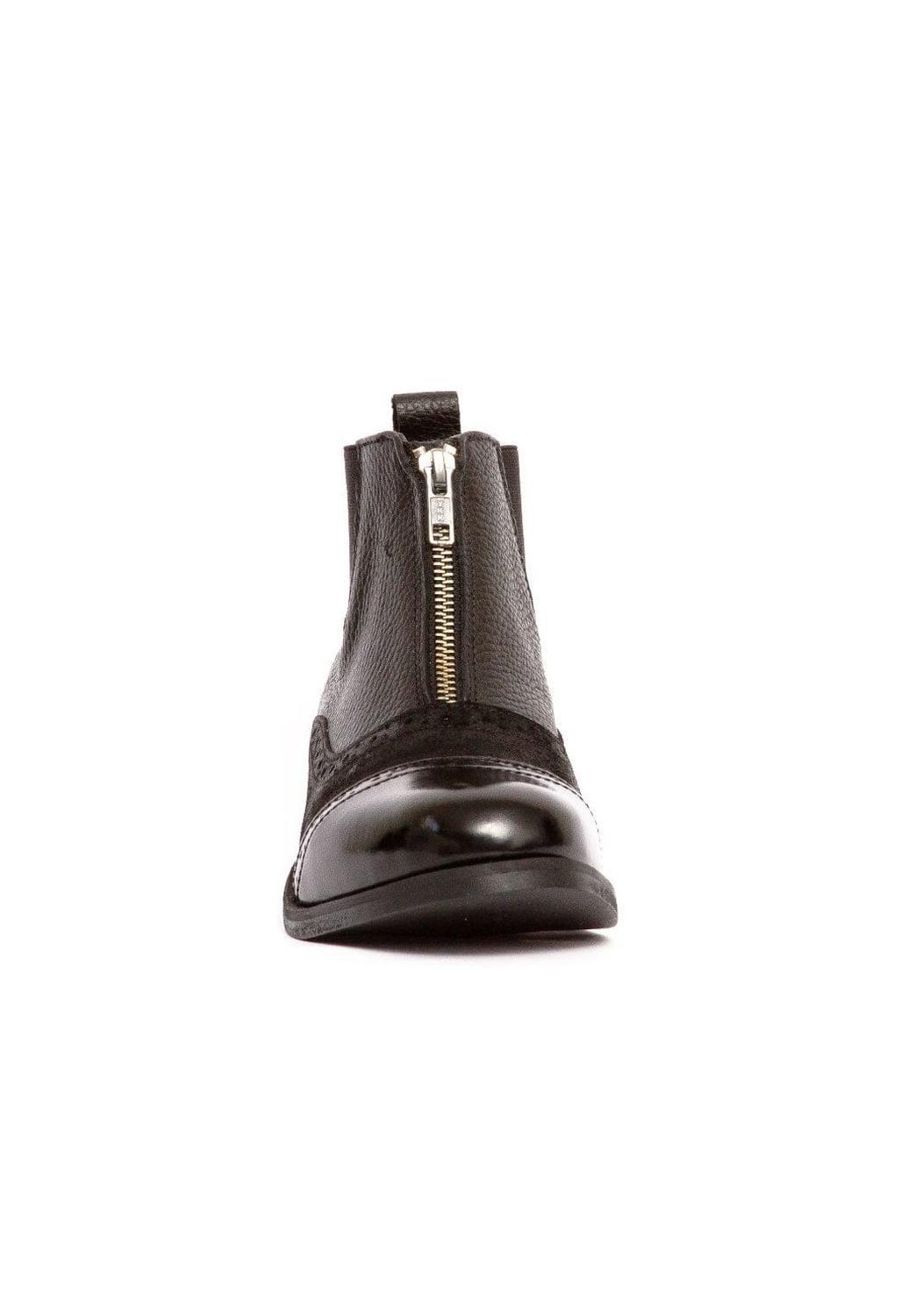 Botin Mujer De Cuero Diana Negro C1-2