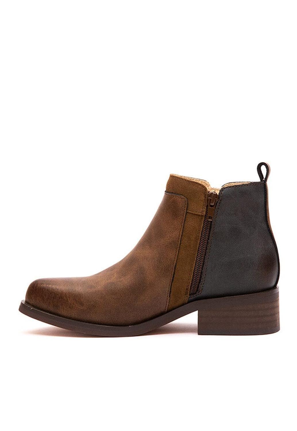 Botin Mujer De Cuero Urogallo Café C31-2