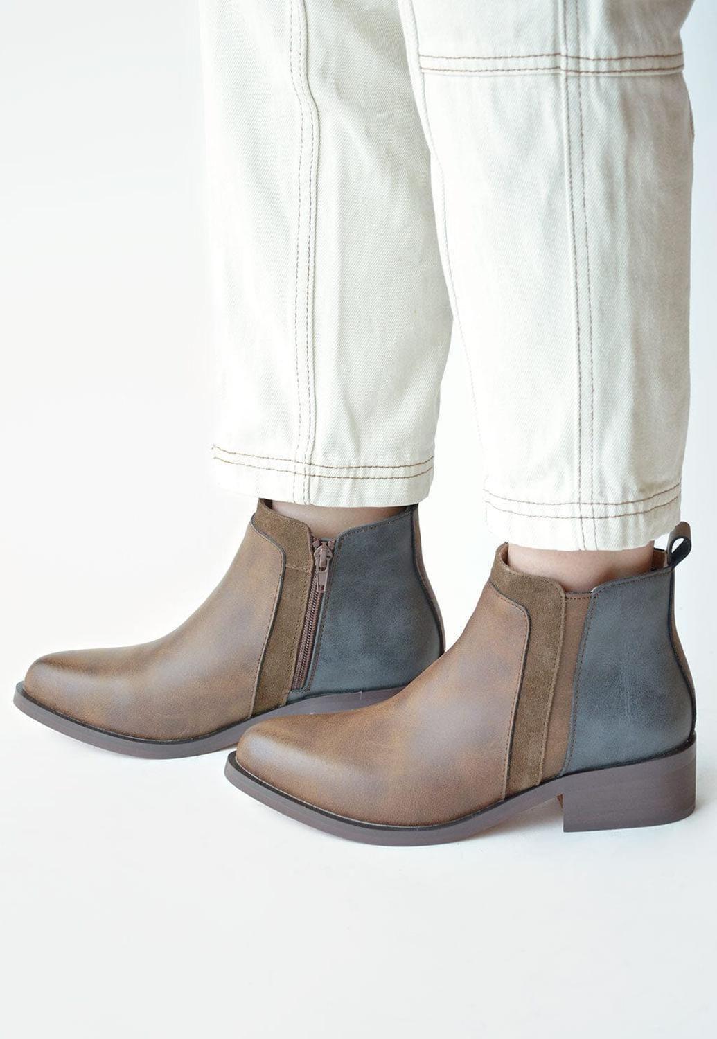 Botin Mujer De Cuero Urogallo Café C31-6