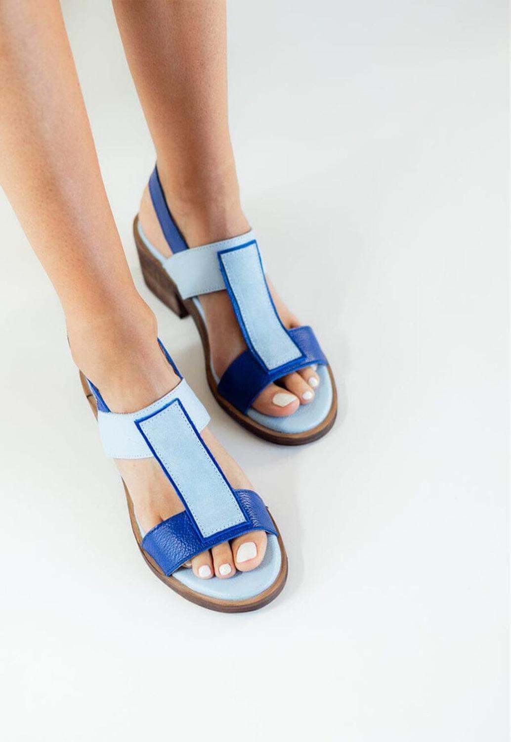 Sandalia Mujer / Esmeralda Azul Celeste-6