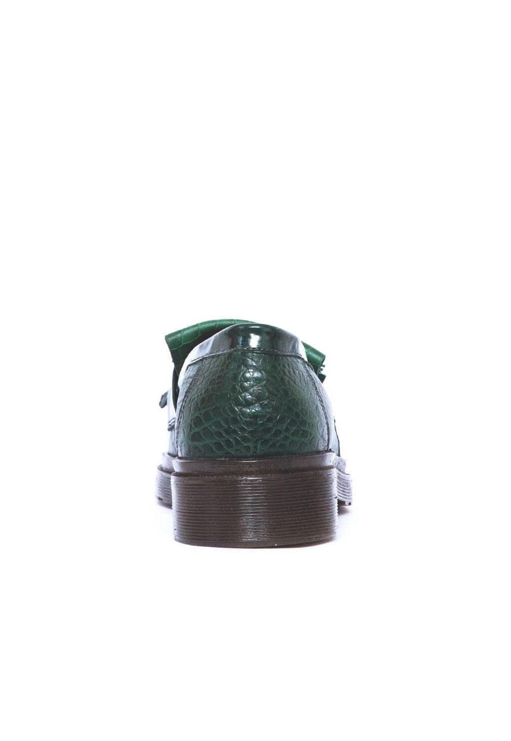 Mocasin Mujer De Cuero Matilde Verde C9-4