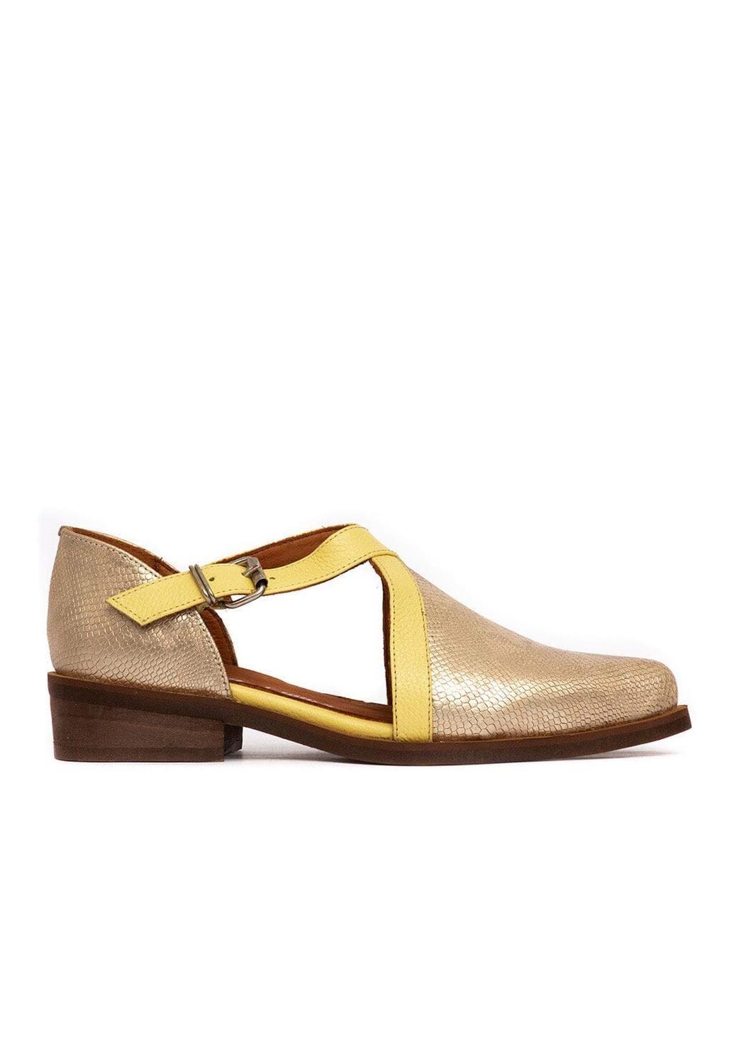 Zapato Mujer / Rauli Metalico Amarillo-0