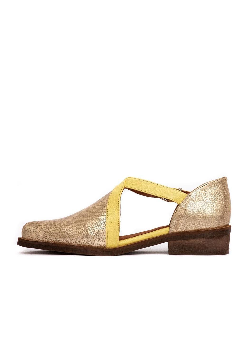 Zapato Mujer / Rauli Metalico Amarillo-2