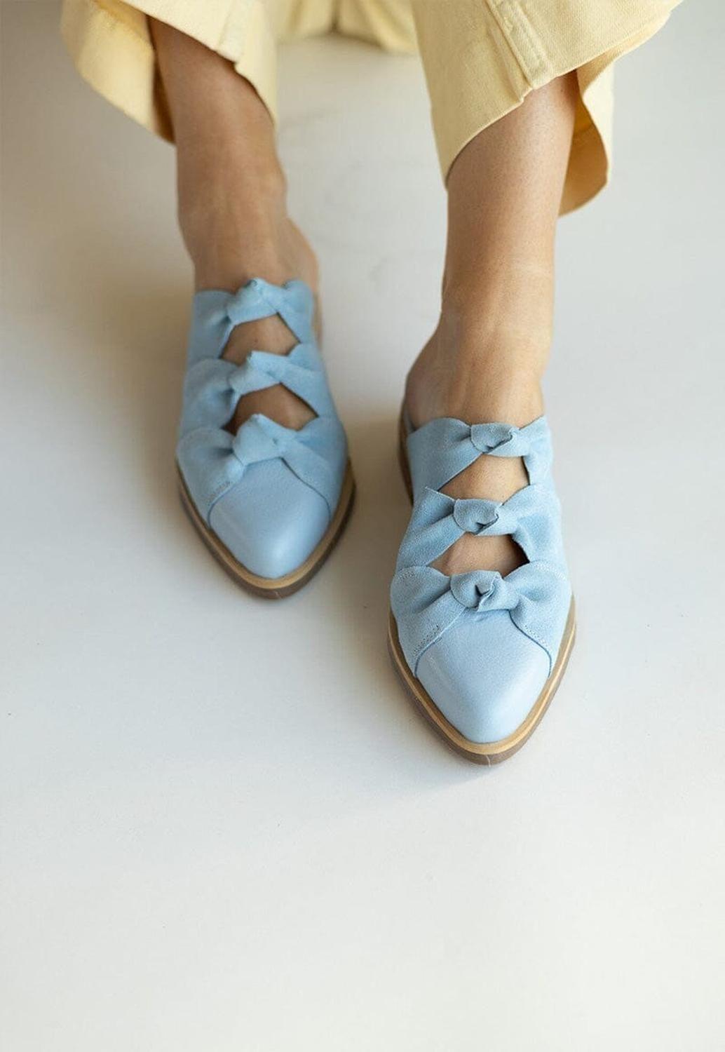 Babucha Mujer / Kiwi Celeste-1