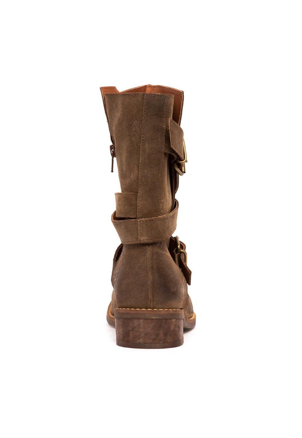 Bota Mujer De Cuero Paola Verde C6-4