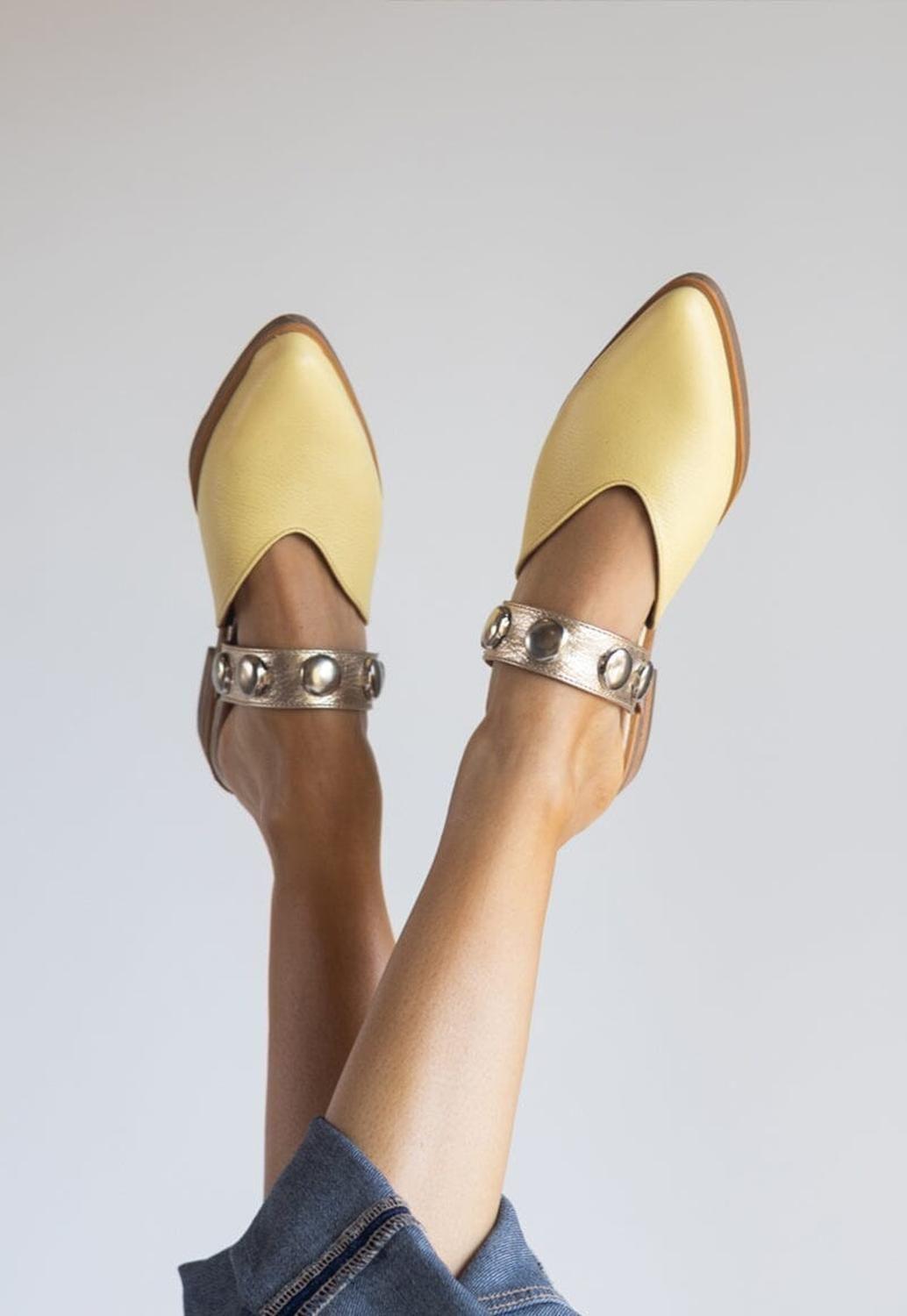 Babucha Mujer / Pibi Amarillo Niquel-0