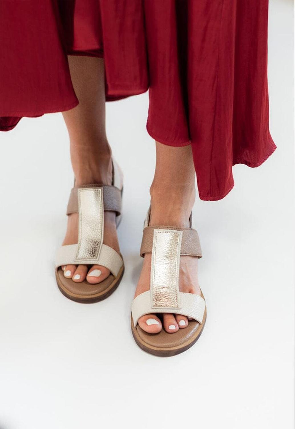 Sandalia Mujer / Esmeralda Beige Café-7