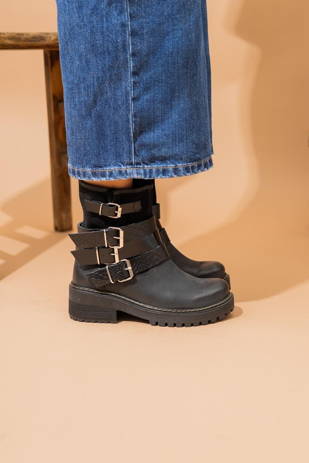 Bota Mujer / Hurco Negro-2