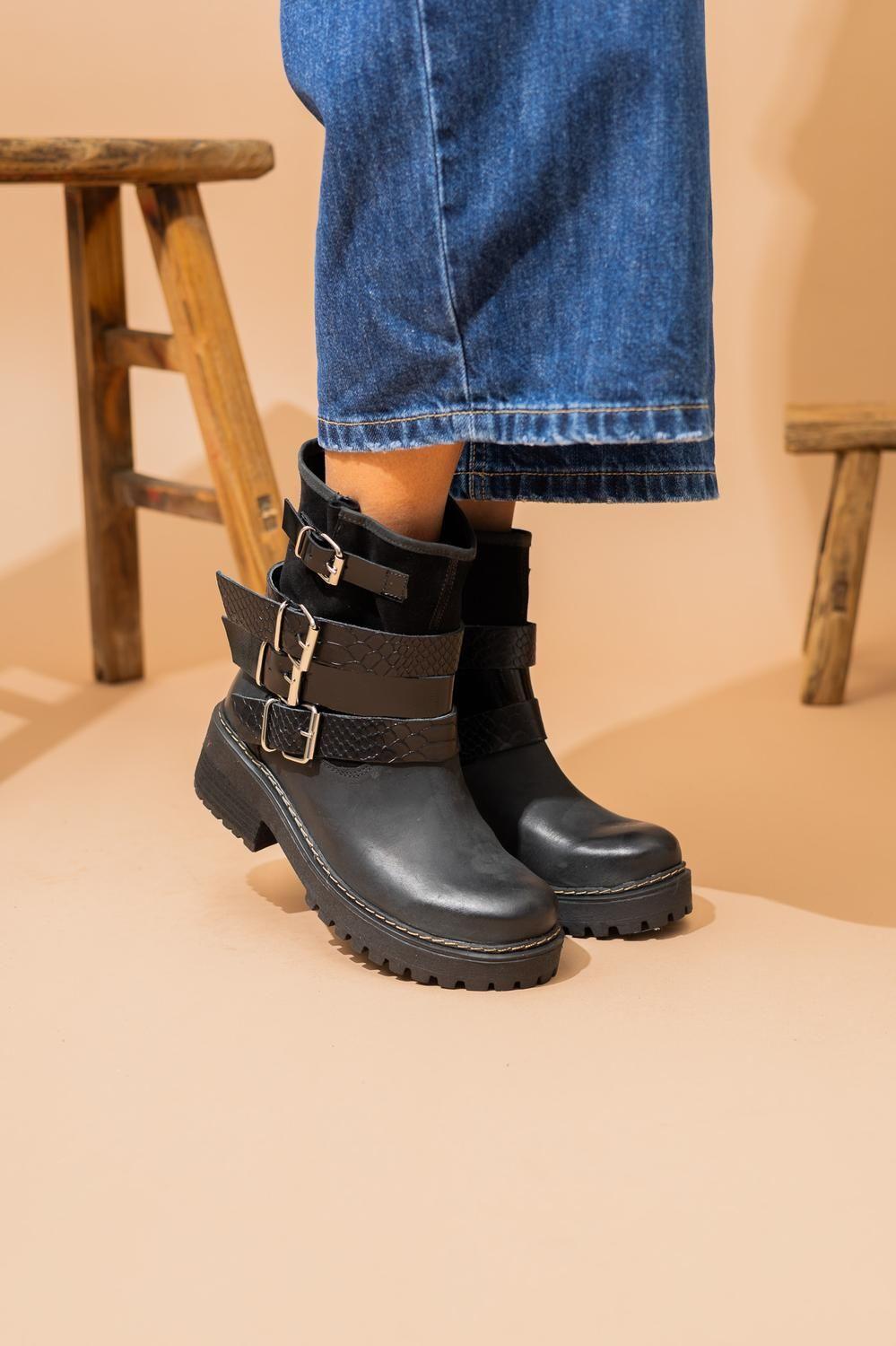 Bota Mujer / Hurco Negro-3