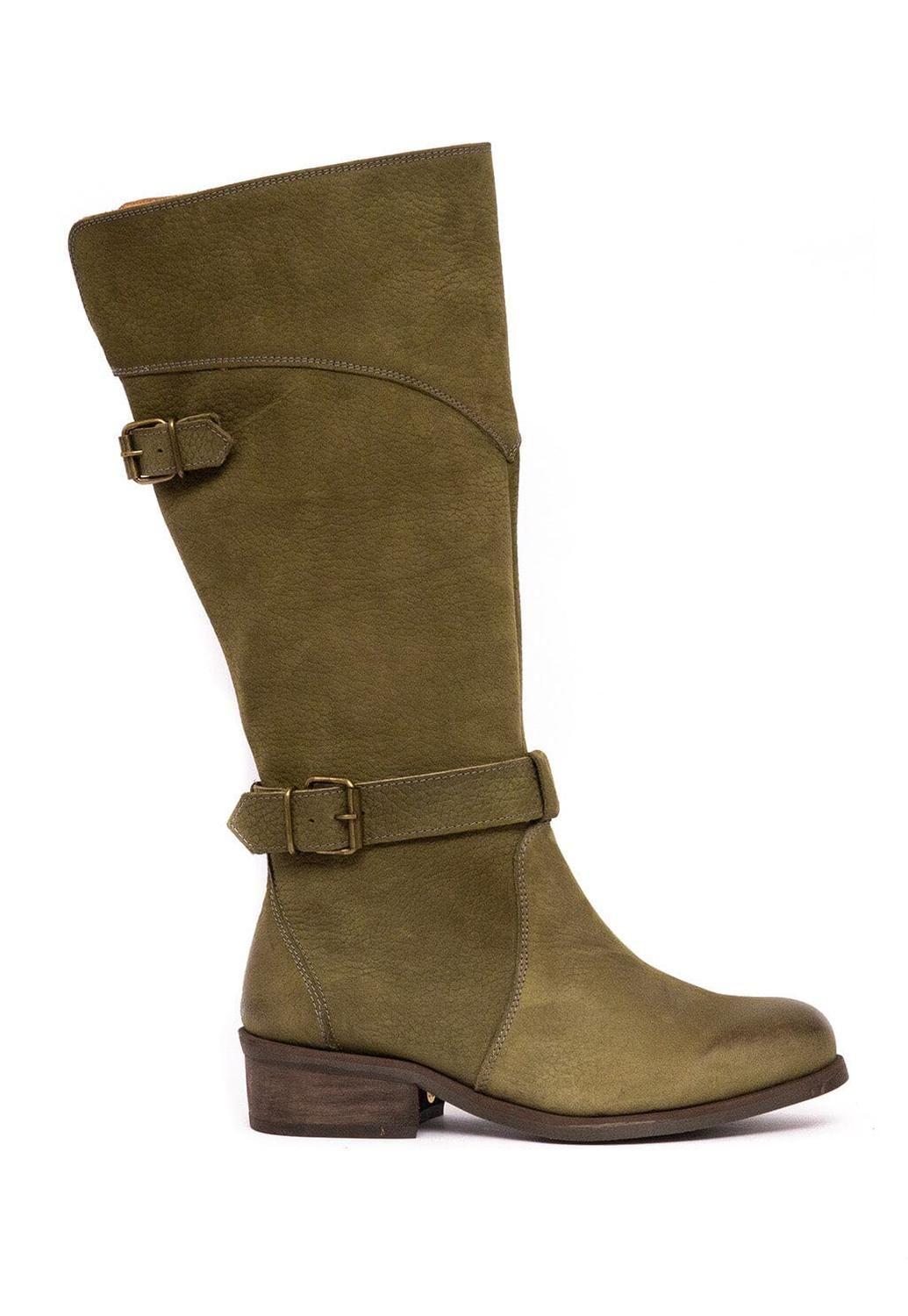 Bota Mujer De Cuero Harriet Verde C3-0