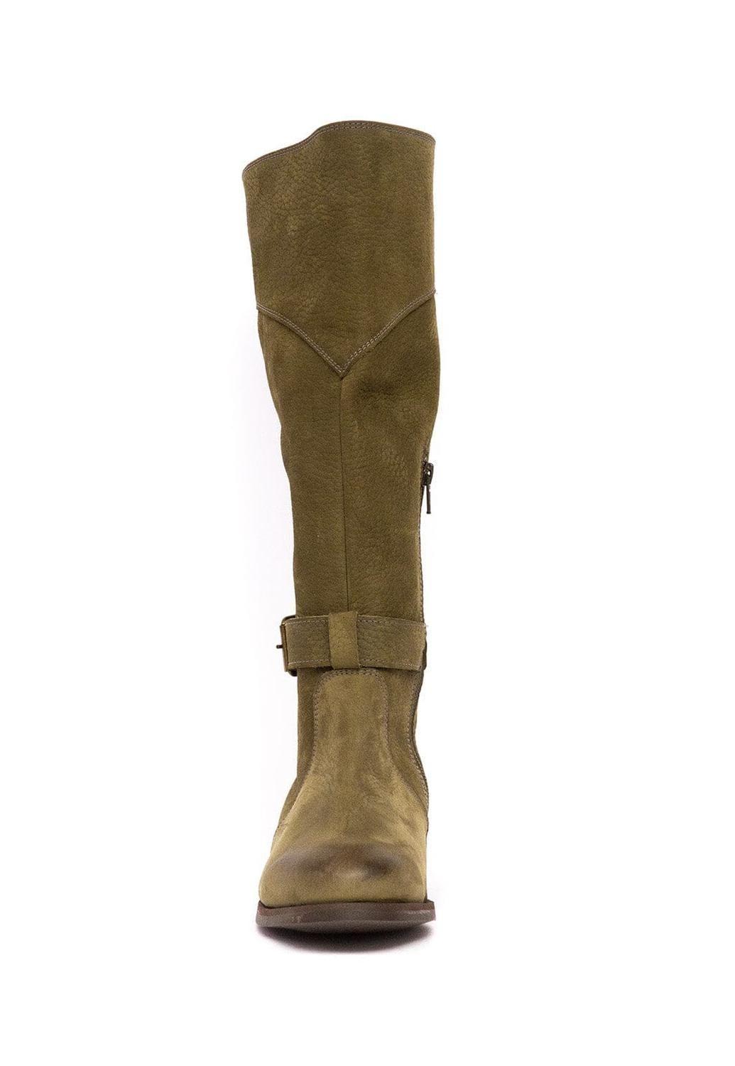 Bota Mujer De Cuero Harriet Verde C3-2