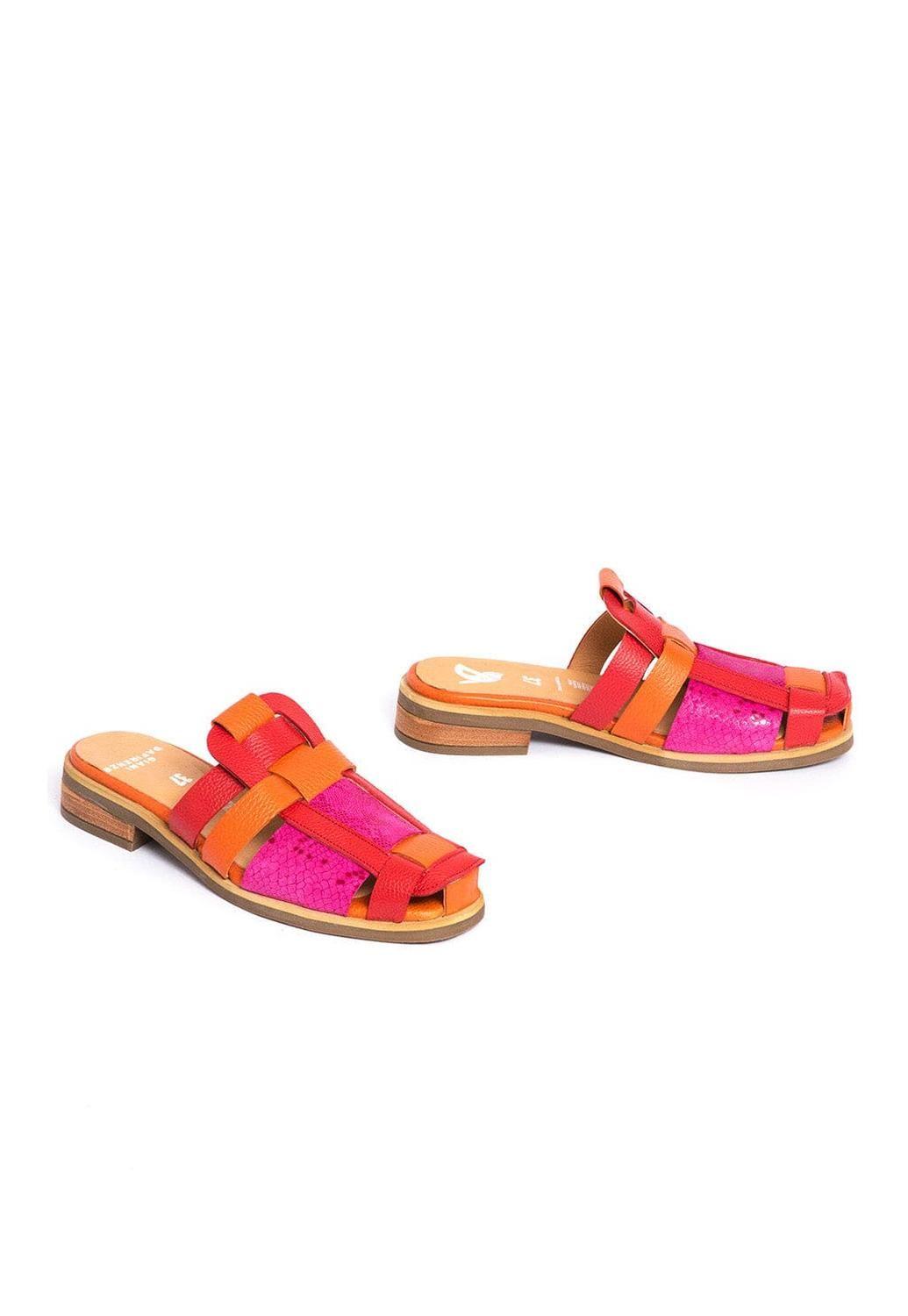 Babucha Mujer / Menfi Naranjo Rojo-5