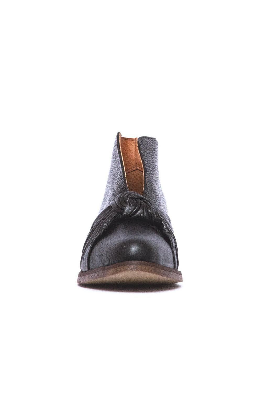 Botin Mujer De Cuero Florence Negro C1-2