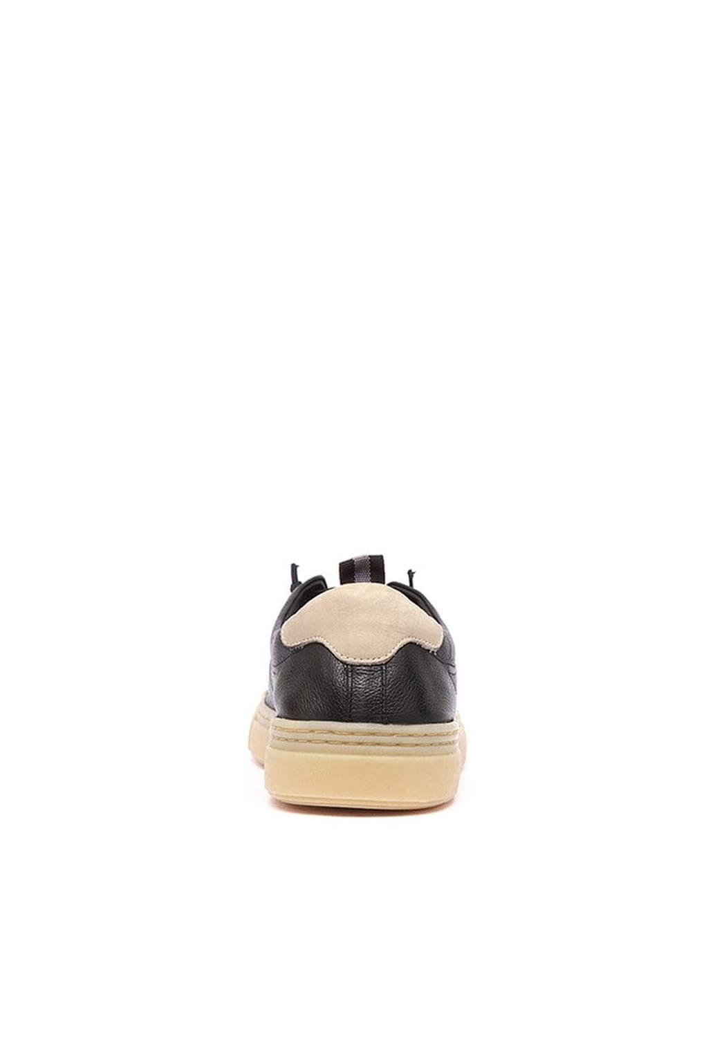Zapatilla Hombre De Cuero Prat Negro C2-4