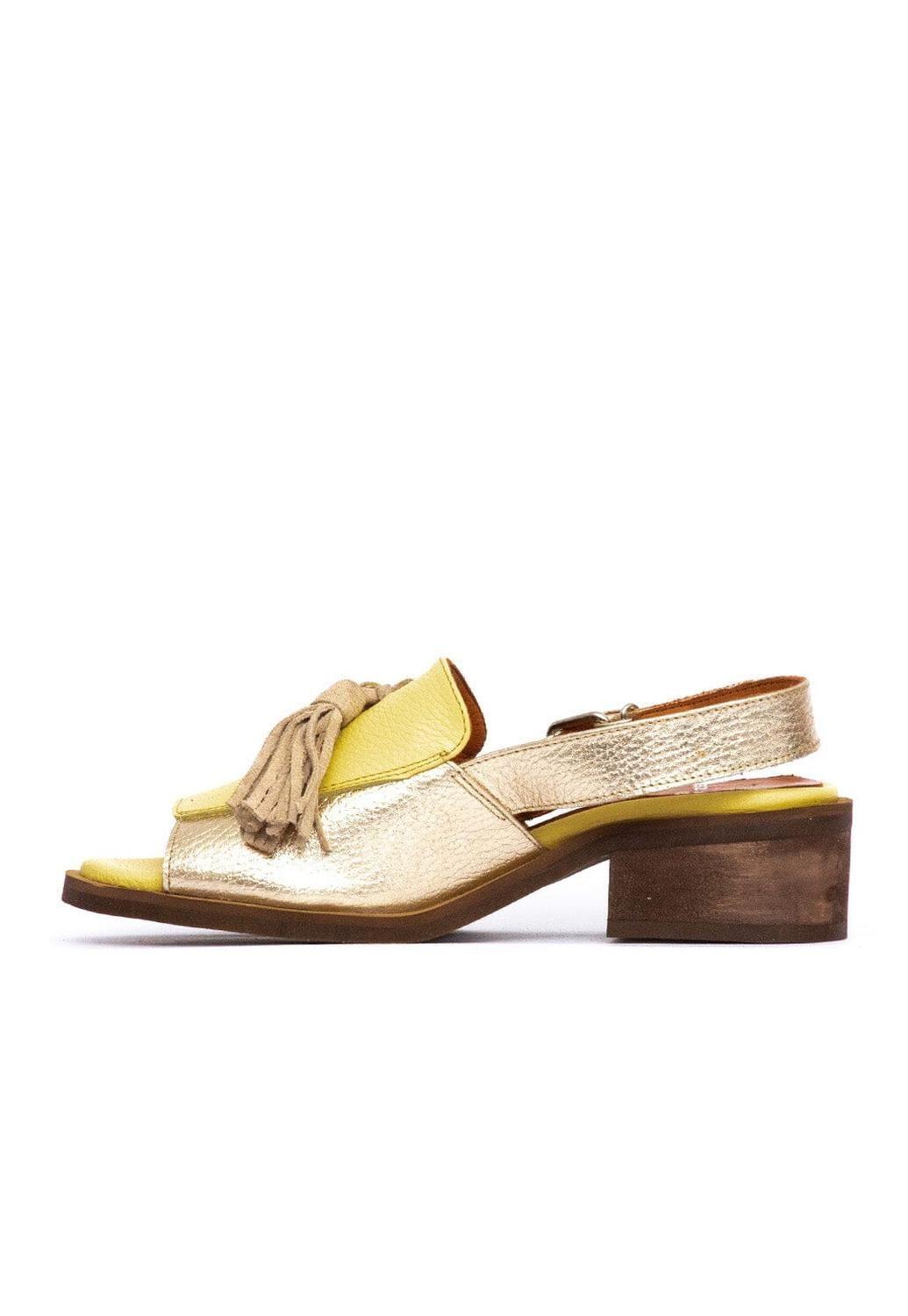 Sandalia Mujer / Sole Amarillo Niquel-4
