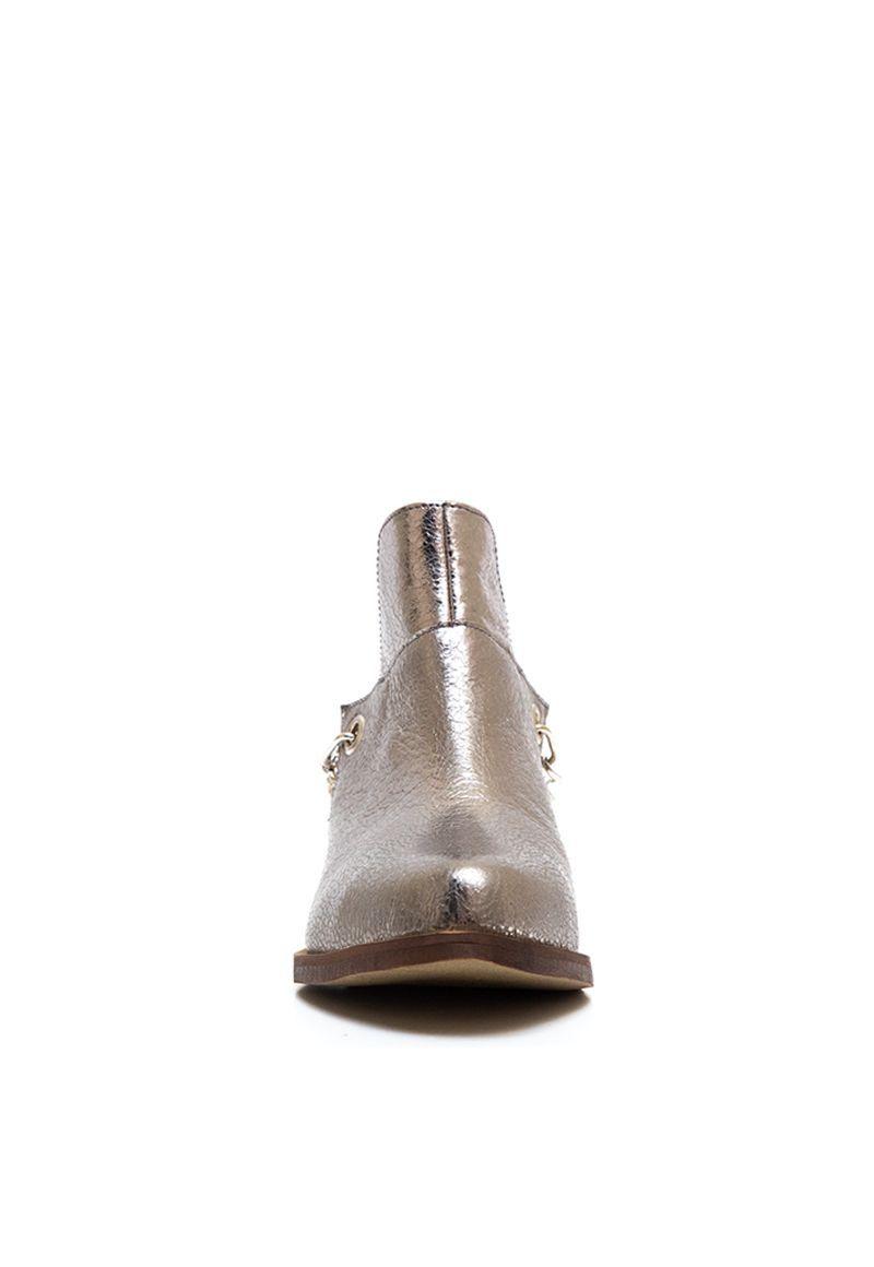 Botin De Cuero Pitao C3 Plateado Giani Dafirenze-3
