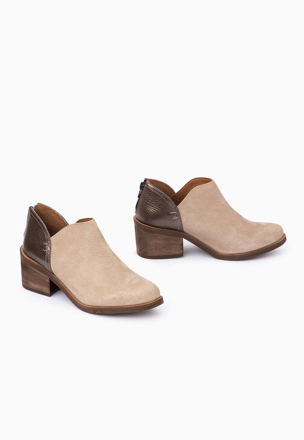 Botin Mujer / Vinago Beige Metalico-1