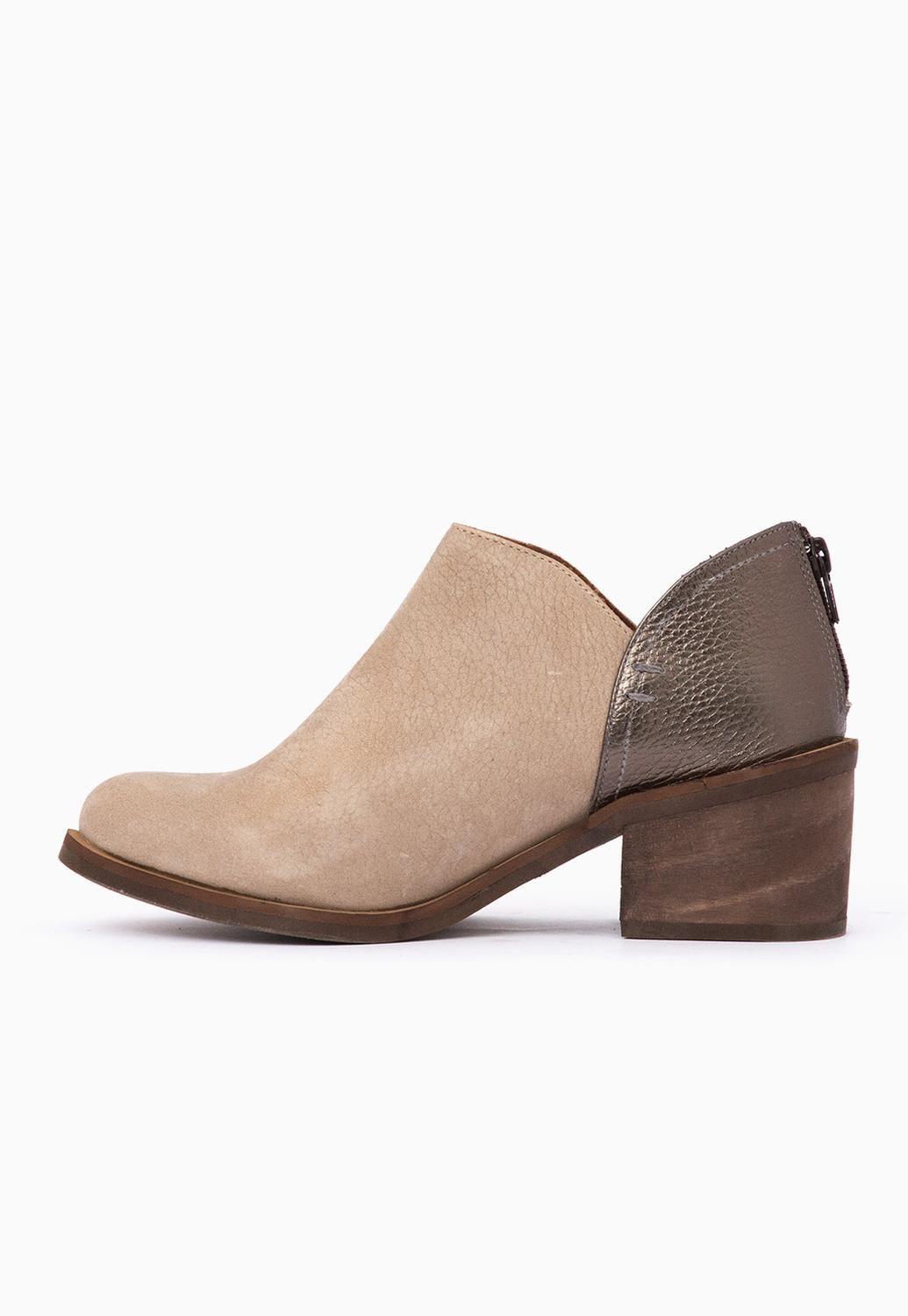 Botin Mujer / Vinago Beige Metalico-2