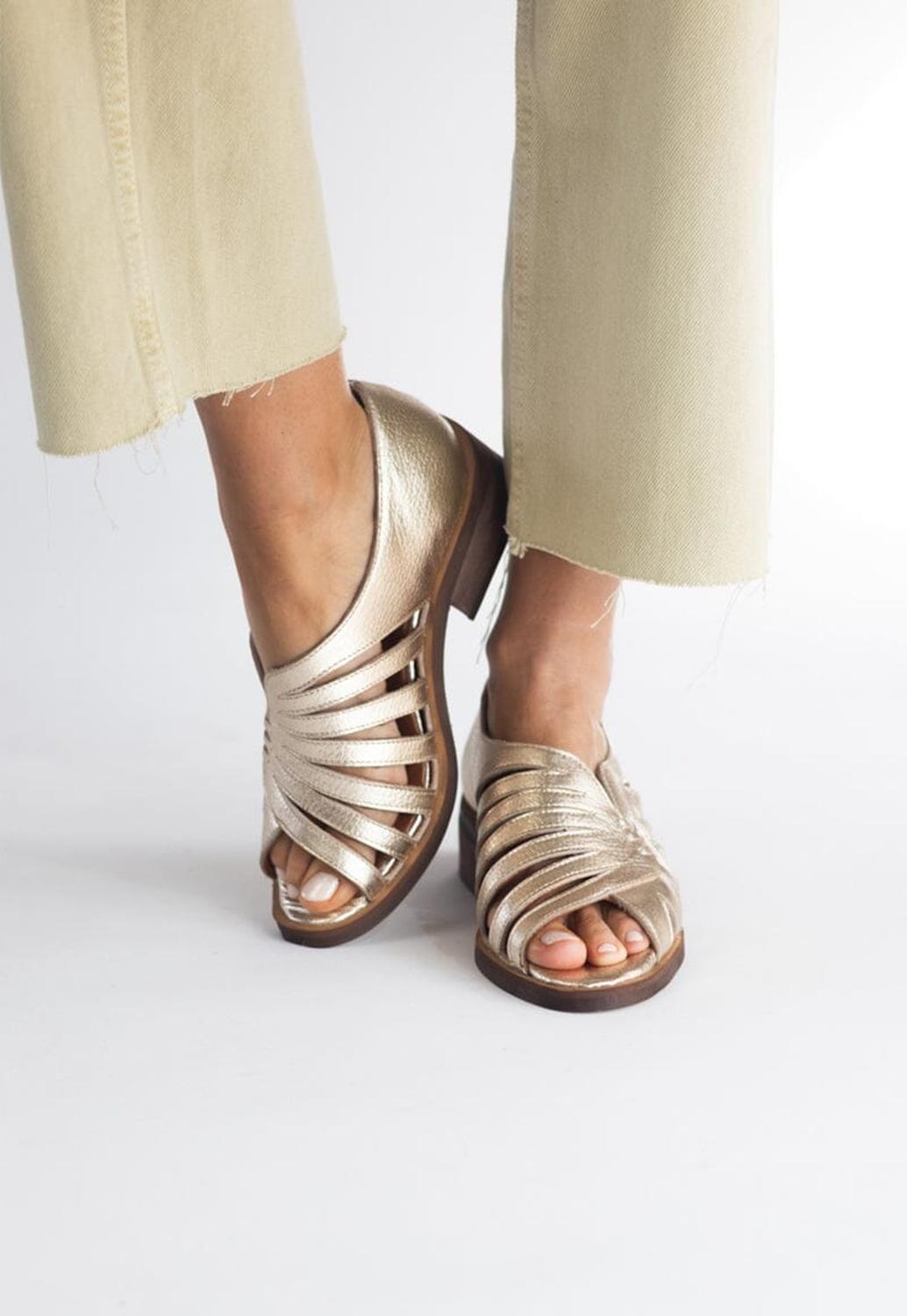 Sandalia Mujer / Mielero Niquel-1