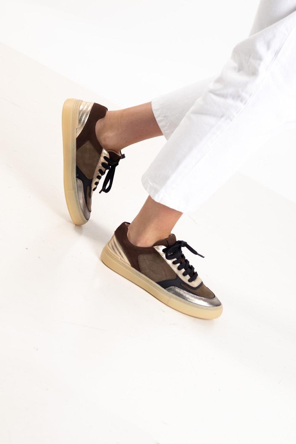 Zapatilla Mujer / Lavanda Café Metalico-5