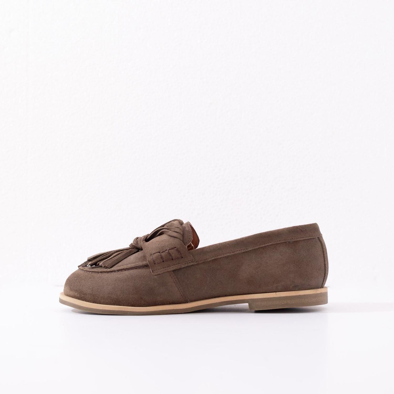 Mocasin Cuero Mujer  Flora Taupe-2