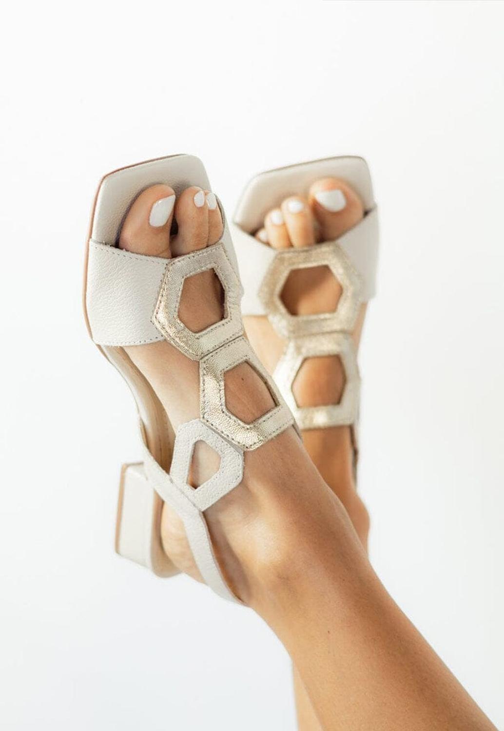 Sandalia Mujer / Perla Beige Niquel-6