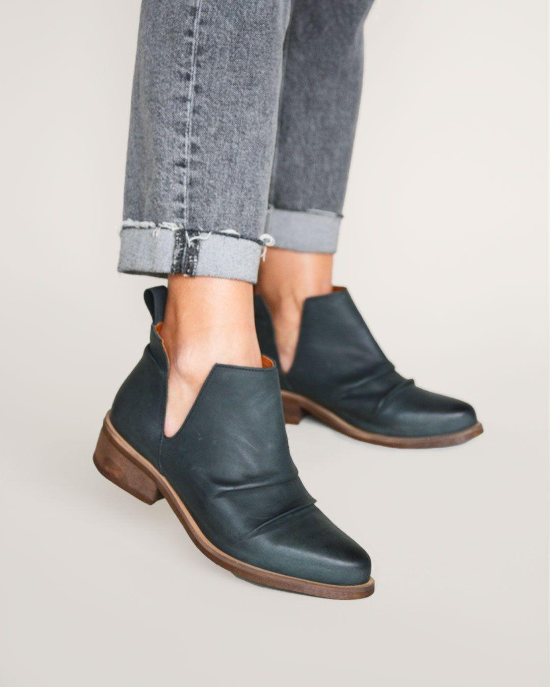 Botin De Cuero Laurel C1 Negro Giani Dafirenze-1