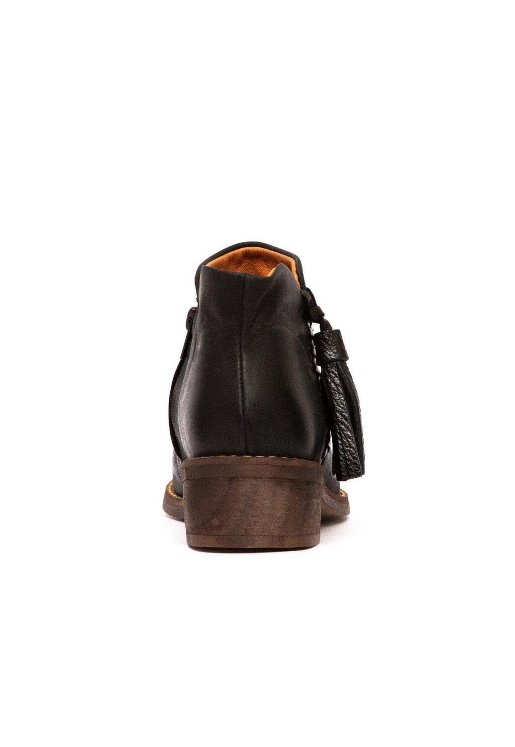 Botin Mujer De Cuero Virginia Negro C1-4