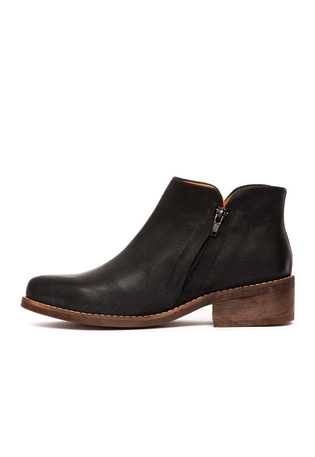 Botin Mujer De Cuero Virginia Negro C1-2