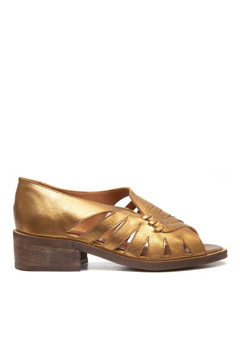 Sandalias De Cuero Mielero C6 Bronce Giani Dafirenze-0