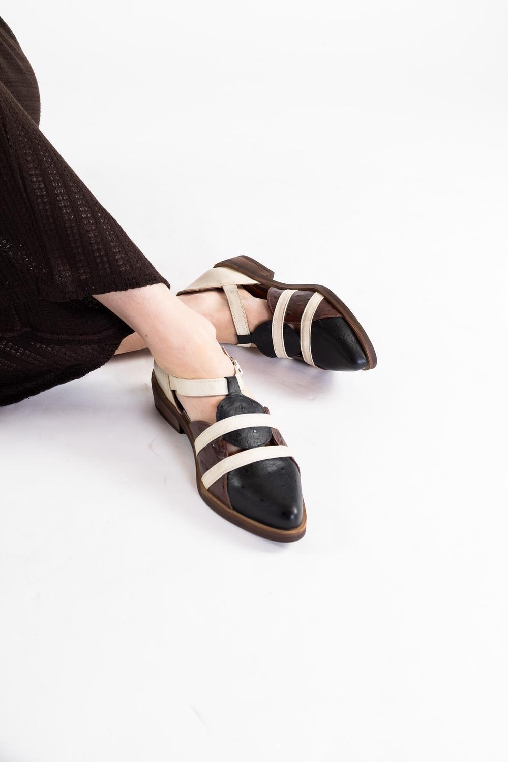 Zapato Mujer / Radal Negro Beige-3