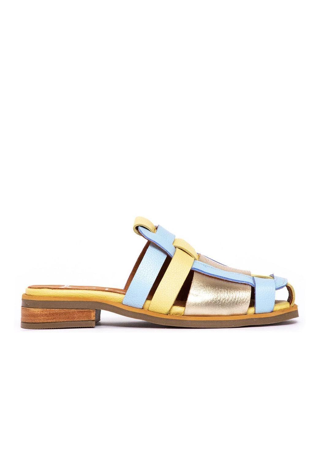 Babucha Mujer / Menfi Amarillo Celeste-0